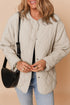Snap Button Quilted Puffer Jacket